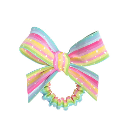 Invisibobble Slim Sprunchie Rainbows Hair Tie with Bow by Beauty Care Bag