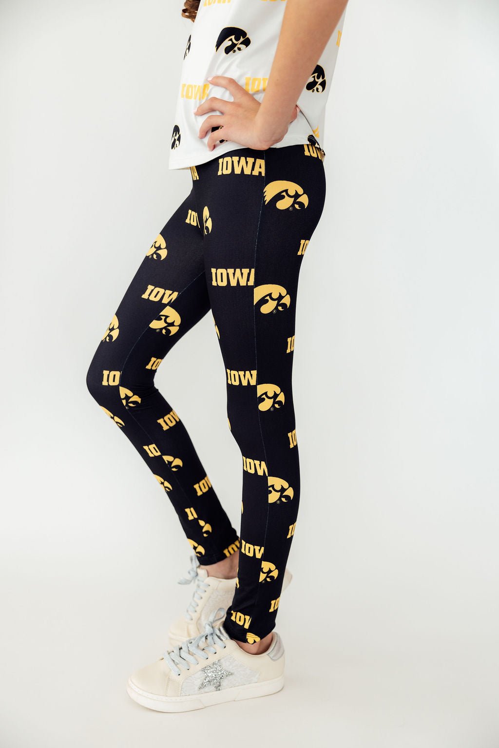 Iowa Black Tigerhawk LeggingsLeggingsTorqelo.com