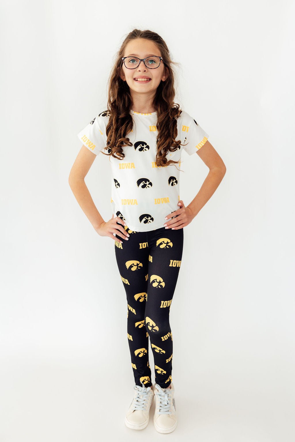 Iowa Black Tigerhawk LeggingsLeggingsTorqelo.com