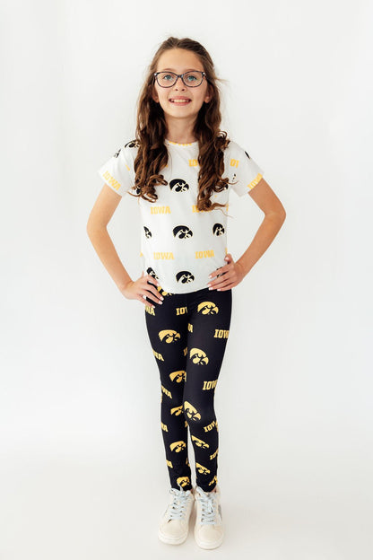 Iowa Black Tigerhawk LeggingsLeggingsTorqelo.com