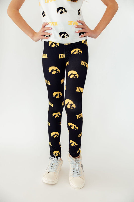 Iowa Black Tigerhawk LeggingsLeggingsTorqelo.com