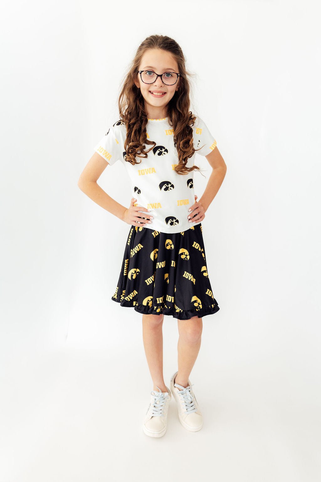 Iowa Black Tigerhawk Twirl SkortTwirl Skort - RuffleTorqelo.com