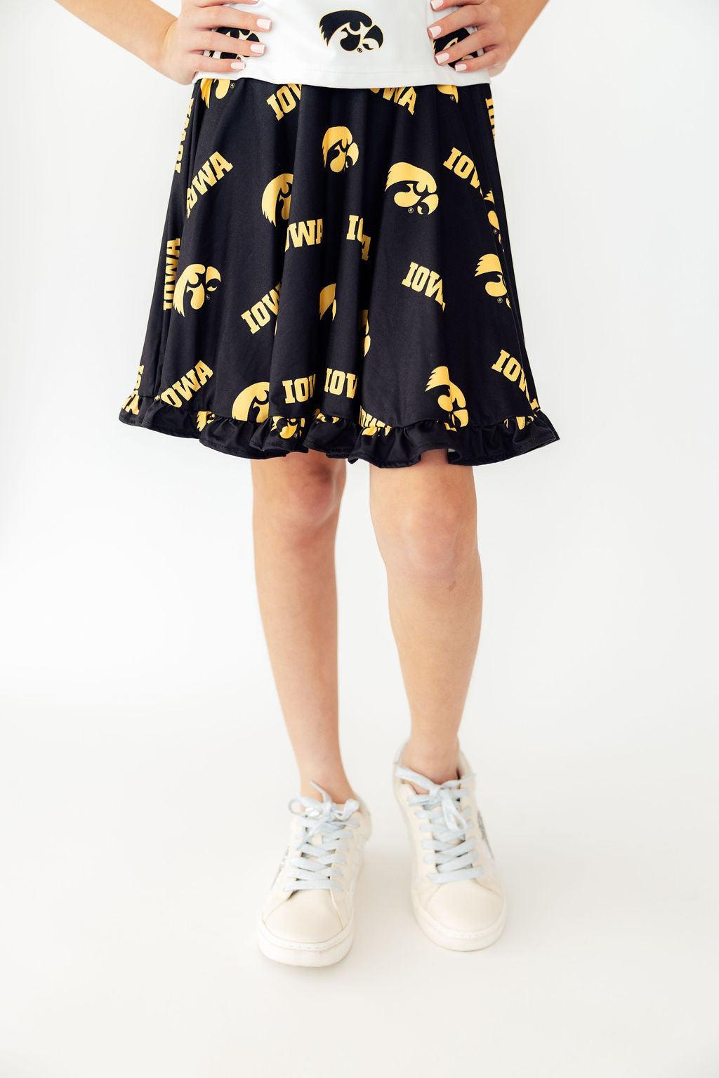 Iowa Black Tigerhawk Twirl SkortTwirl Skort - RuffleTorqelo.com