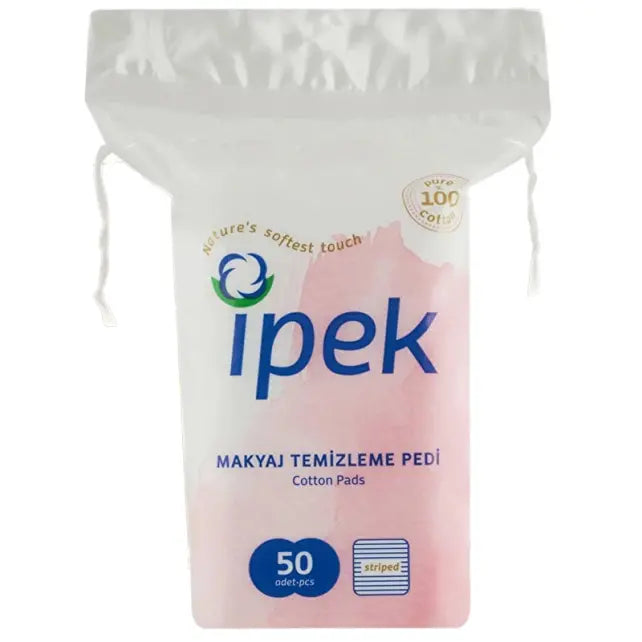 Ipek Pamuk Square Makeup Remover Cotton Pads 50 Count by Beauty Care Bag