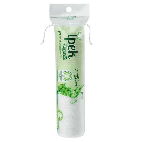 Ipek Organic Makeup Remover Cotton Pads for Sensitive Skin 80 Count by Beauty Care Bag