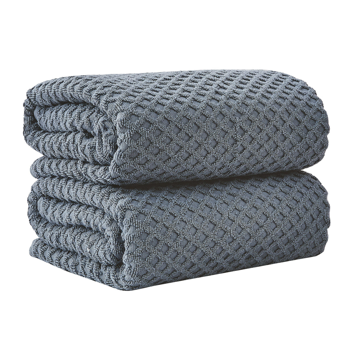Cotton Diamond Waffle Weave Bath Towel Set - Grayson Collection by Great Bay Home