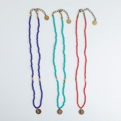 Iraqi Leaf Charm Beaded NecklaceNecklaces - FashionTorqelo.com