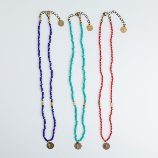 Iraqi Leaf Charm Beaded NecklaceNecklaces - FashionTorqelo.com