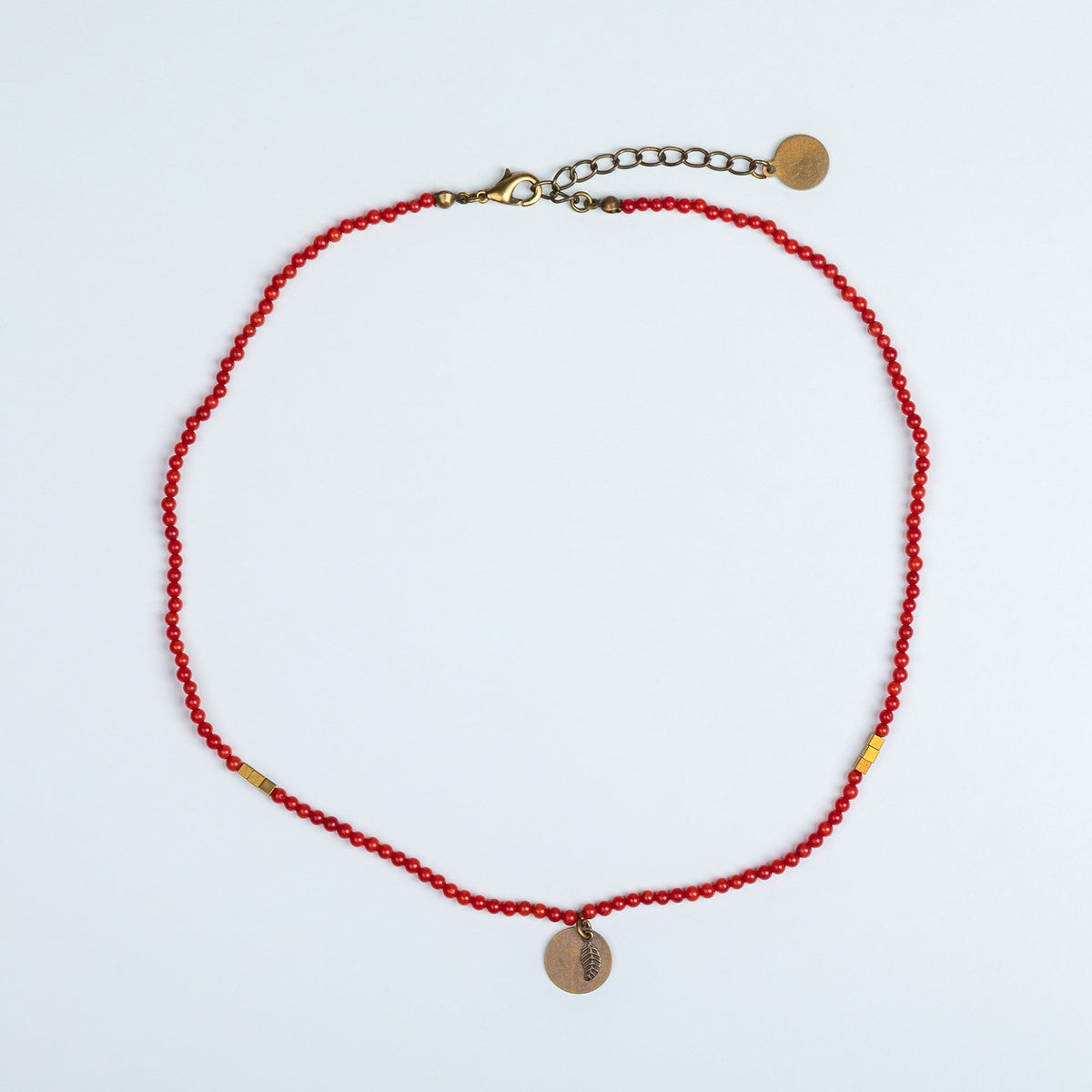 Iraqi Leaf Charm Beaded NecklaceNecklaces - FashionTorqelo.com