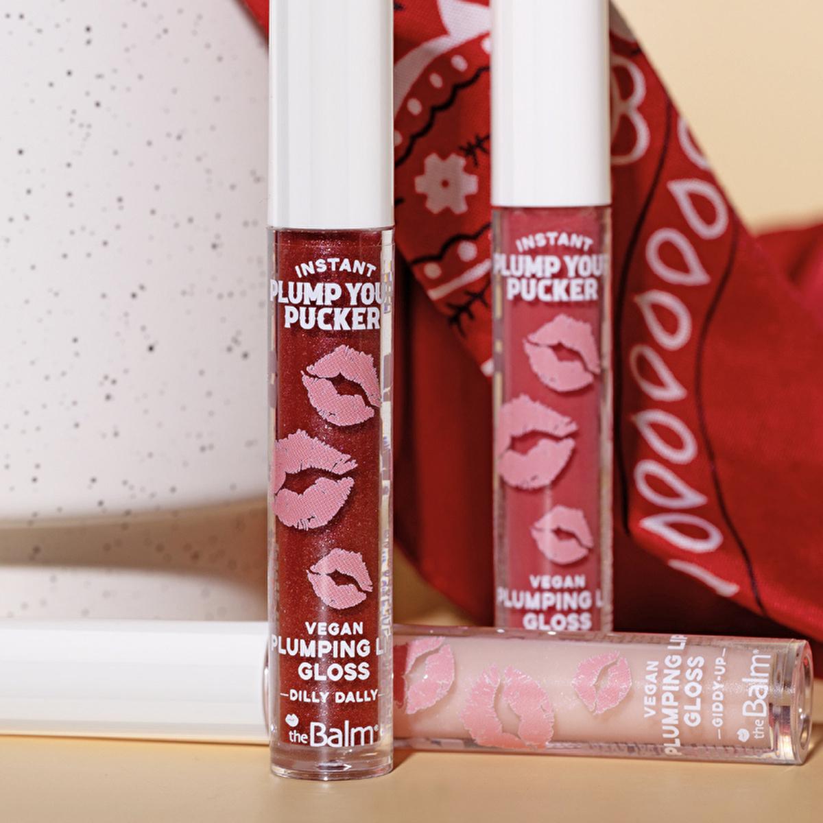 theBalm Instant Plump Your Pucker Lip Plumper Gloss: Get Fuller, Hydrated Lips Without the Sting. Volumizing, Non-Sticky, Cruelty-Free Makeup by Beauty Care Bag