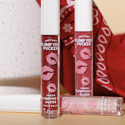 theBalm Instant Plump Your Pucker Lip Plumper Gloss: Get Fuller, Hydrated Lips Without the Sting. Volumizing, Non-Sticky, Cruelty-Free Makeup by Beauty Care Bag