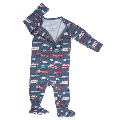 Ironman Zipper Footie by Sweet Bamboo