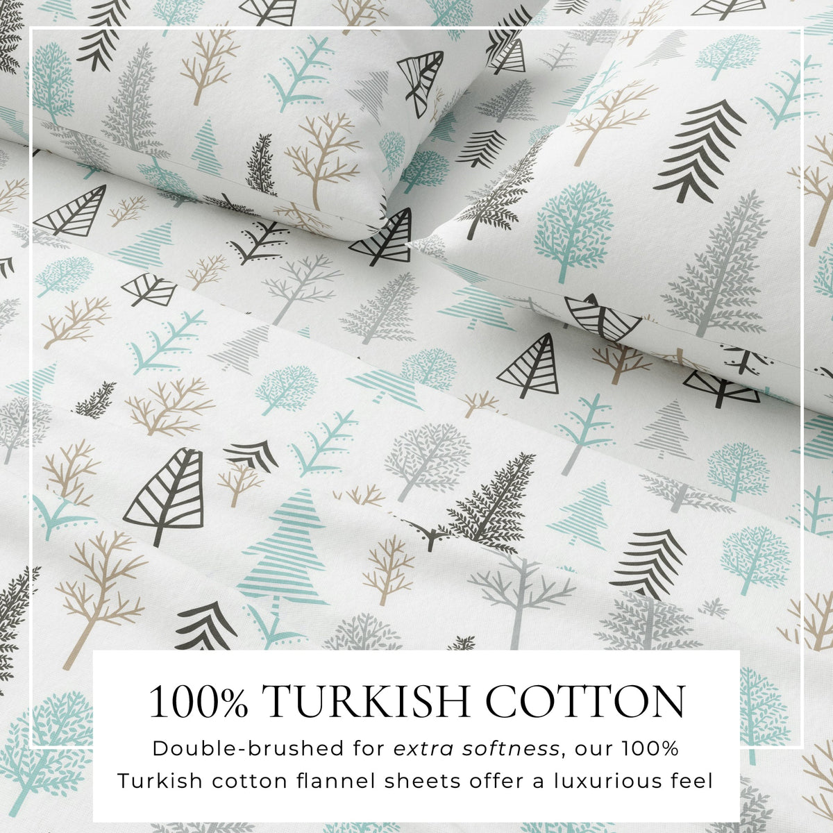 Turkish Cotton Flannel Sheet - Lakeview Collection by Great Bay Home