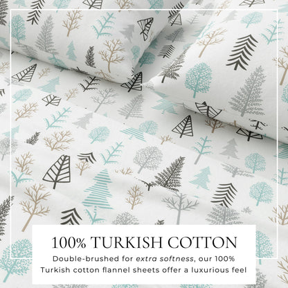 Turkish Cotton Flannel Sheet - Lakeview Collection by Great Bay Home