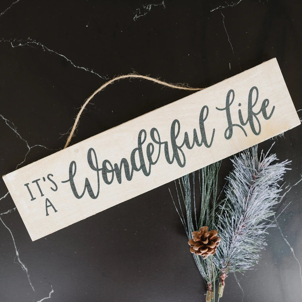 It's a Wonderful Life Christmas Decor, Rustic Barnwood Wood Sign, Christmas Wall Decor, Christmas Sign by Joyful Moose