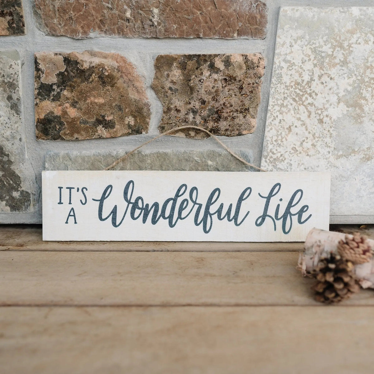 It's a Wonderful Life Christmas Decor, Rustic Barnwood Wood Sign, Christmas Wall Decor, Christmas Sign by Joyful Moose