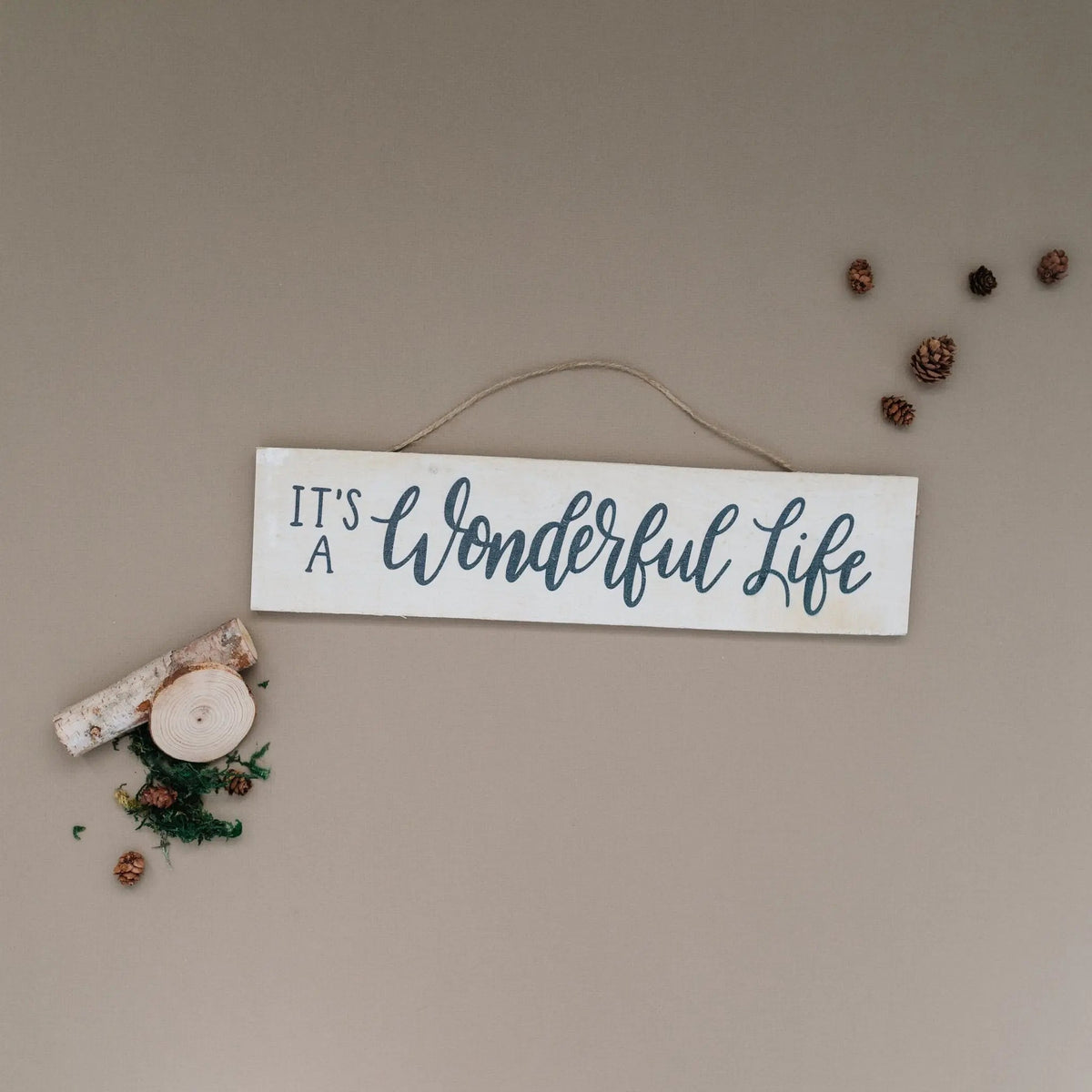 It's a Wonderful Life Christmas Decor, Rustic Barnwood Wood Sign, Christmas Wall Decor, Christmas Sign by Joyful Moose