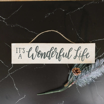 It's a Wonderful Life Christmas Decor, Rustic Barnwood Wood Sign, Christmas Wall Decor, Christmas Sign by Joyful Moose