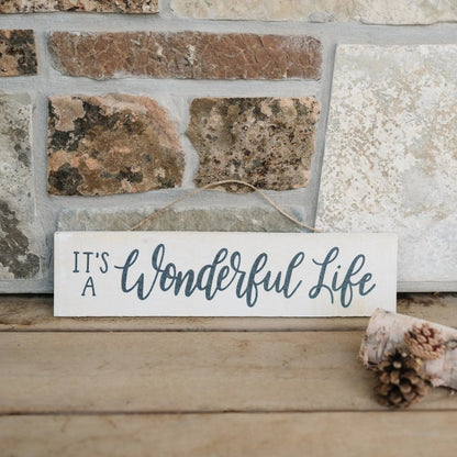It's a Wonderful Life Christmas Decor, Rustic Barnwood Wood Sign, Christmas Wall Decor, Christmas Sign by Joyful Moose