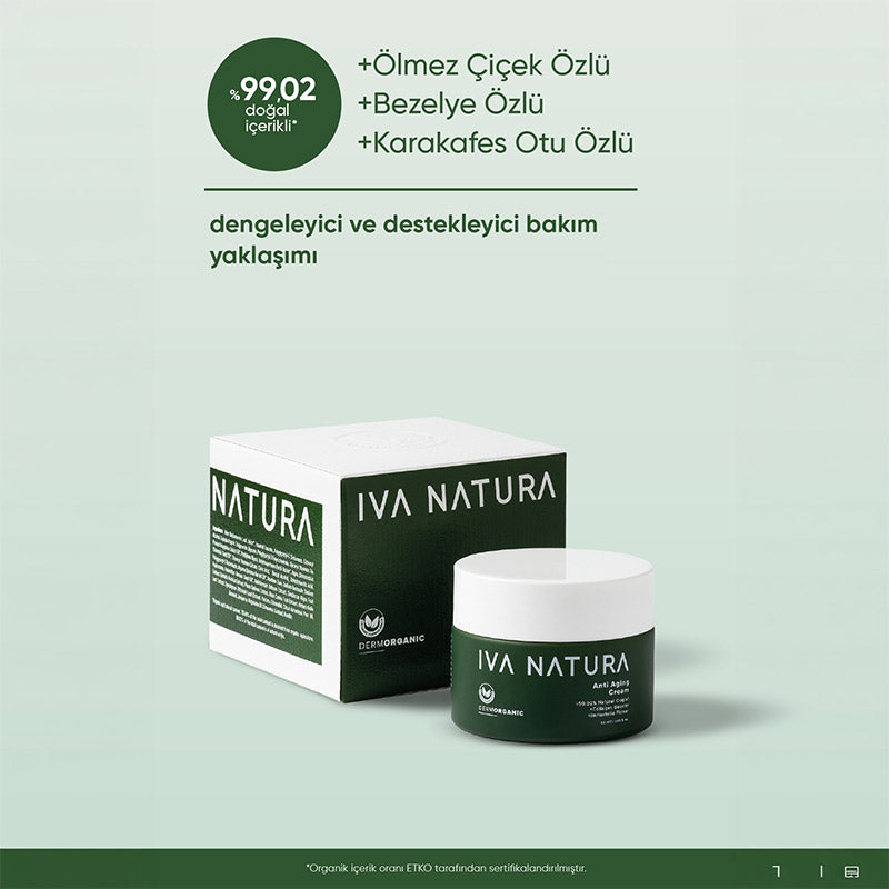 Iva Natura Organic Anti-Aging Cream for Firming 50 ml by Beauty Care Bag
