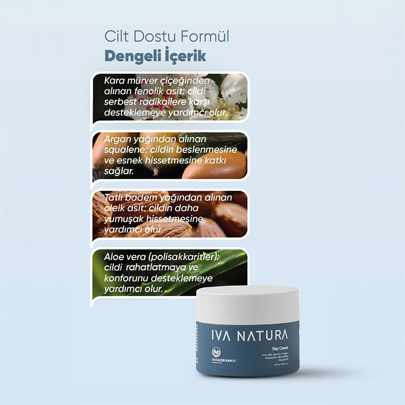 Iva Natura Organic Day Cream with Wheat Germ Oil 50 ml by Beauty Care Bag