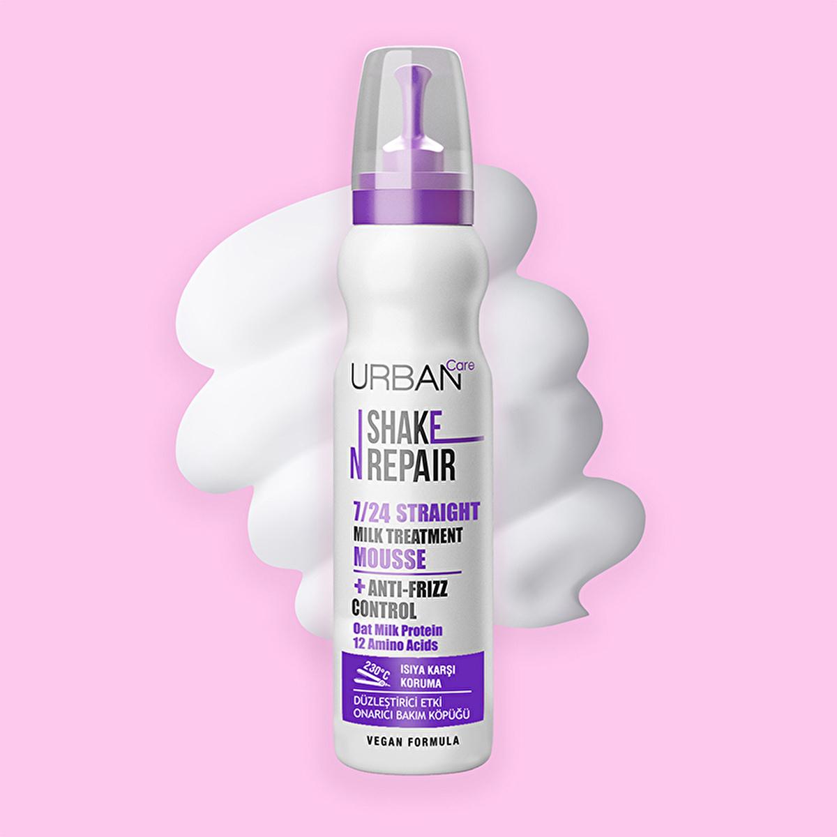 Urban Care Shake N Repair Hair Smoothing Foam - Vegan, Heat Protectant, Dermatologically Tested by Beauty Care Bag