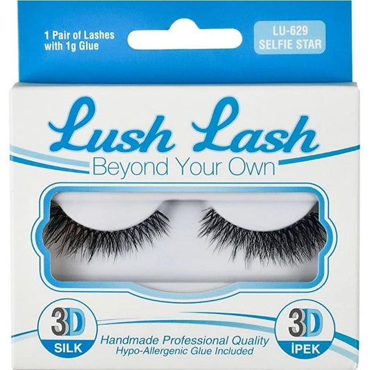Lush Lash 3D Silk Eyelashes Selfie Star LU-629 by Beauty Care Bag