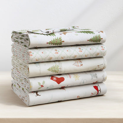 Turkish Cotton Flannel Sheet Set - Elevated Holiday Collection by Great Bay Home