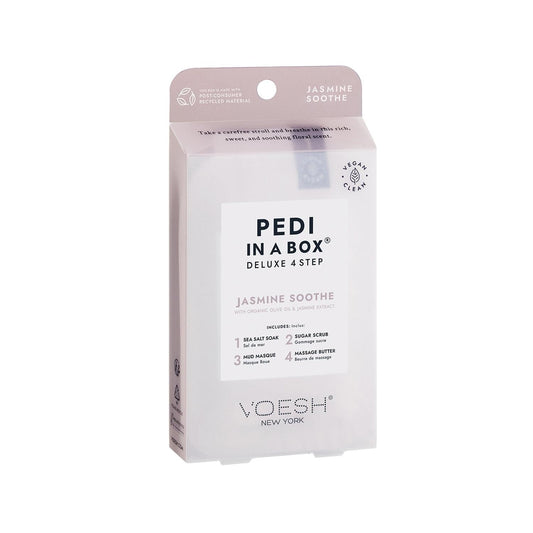 Voesh New York Deluxe Pedicure Kit - 4-Step At-Home Pedicure Set with Jasmine Scent by Beauty Care Bag