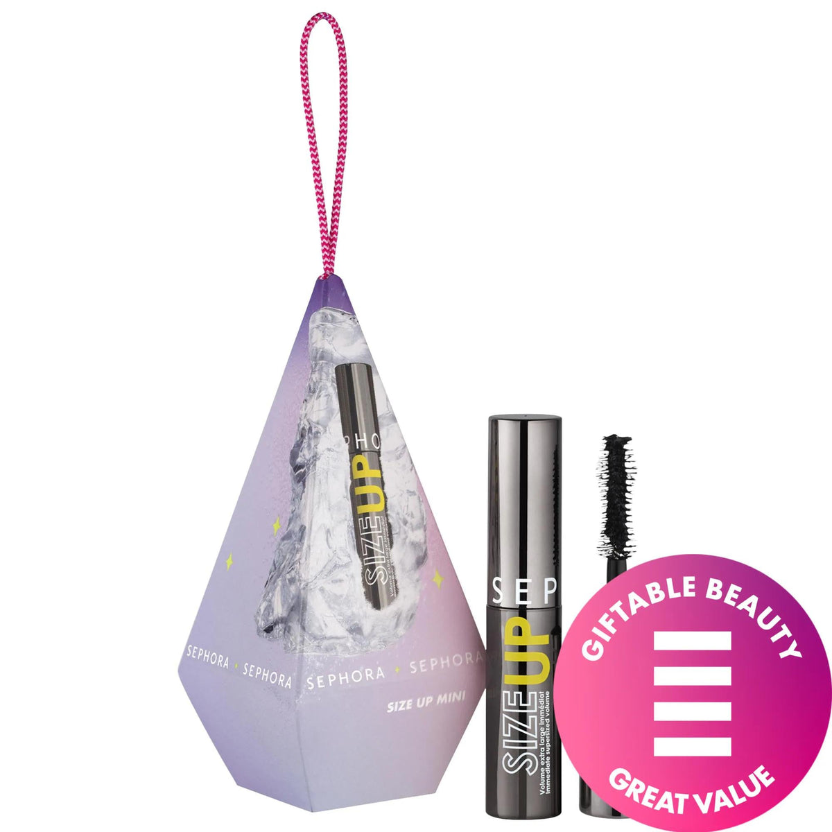 Mini Size Up Vegan Volumizing Mascara | Dramatic Lash Volume & Length | Long-Wearing, Cruelty-Free Black Mascara by Beauty Care Bag
