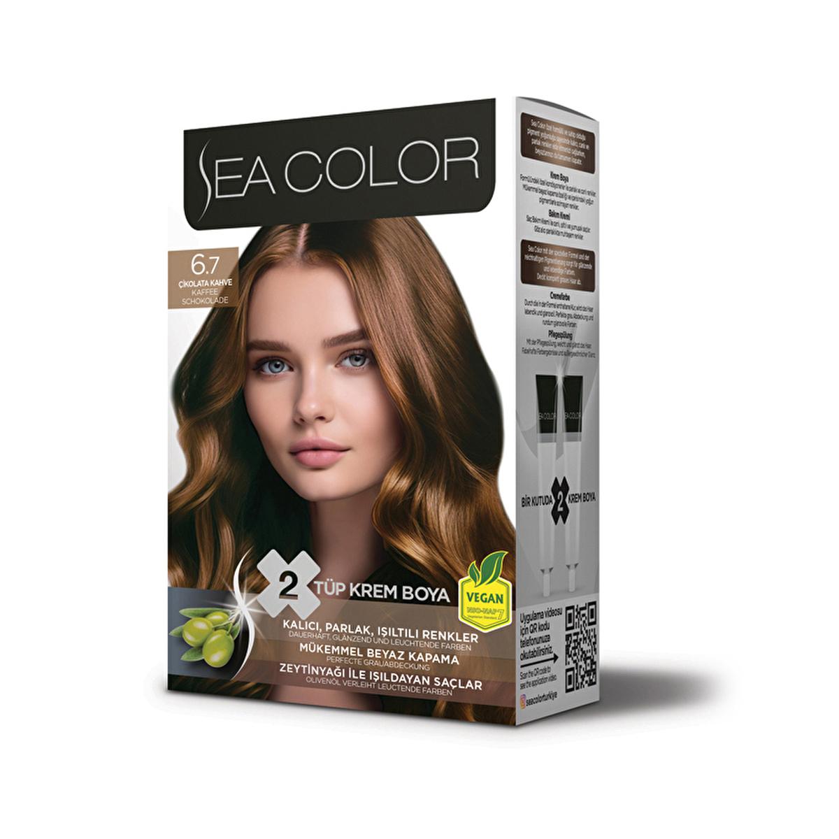 Sea Color Set hair dye with olive oil