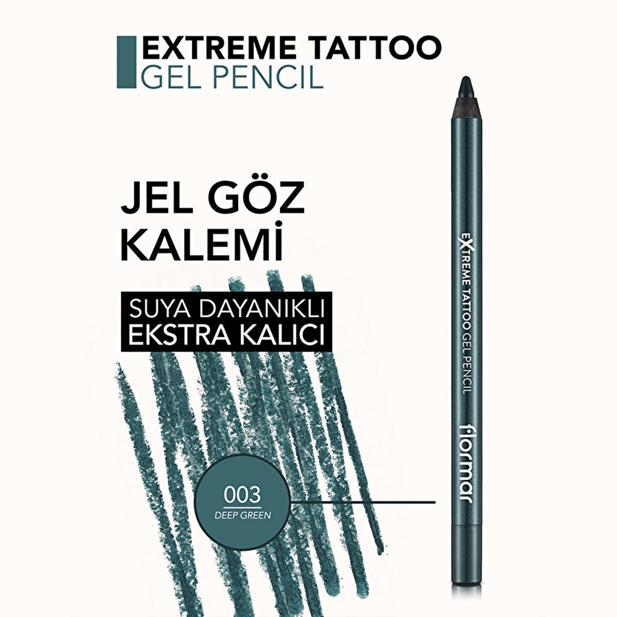 Flormar Extreme Tattoo Waterproof Gel Eye Liner - Long-Lasting, Precise Application for Various Eye Makeup Styles by Beauty Care Bag