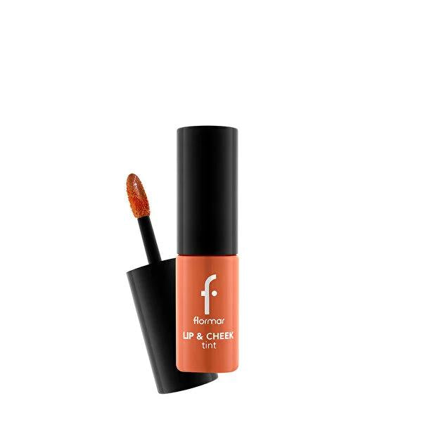 Flormar Tint Lip & Cheek, Natural Makeup, Multi-purpose Cosmetic - Water-based Formula, Matte Finish - 003 Apricot Marmelade by Beauty Care Bag