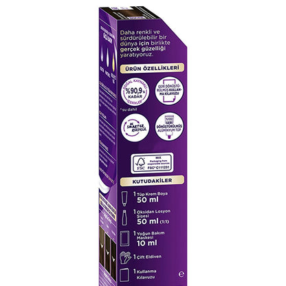 Palette Hair Dye - Intense Chocolate Brown Color with Keratin Care by Beauty Care Bag