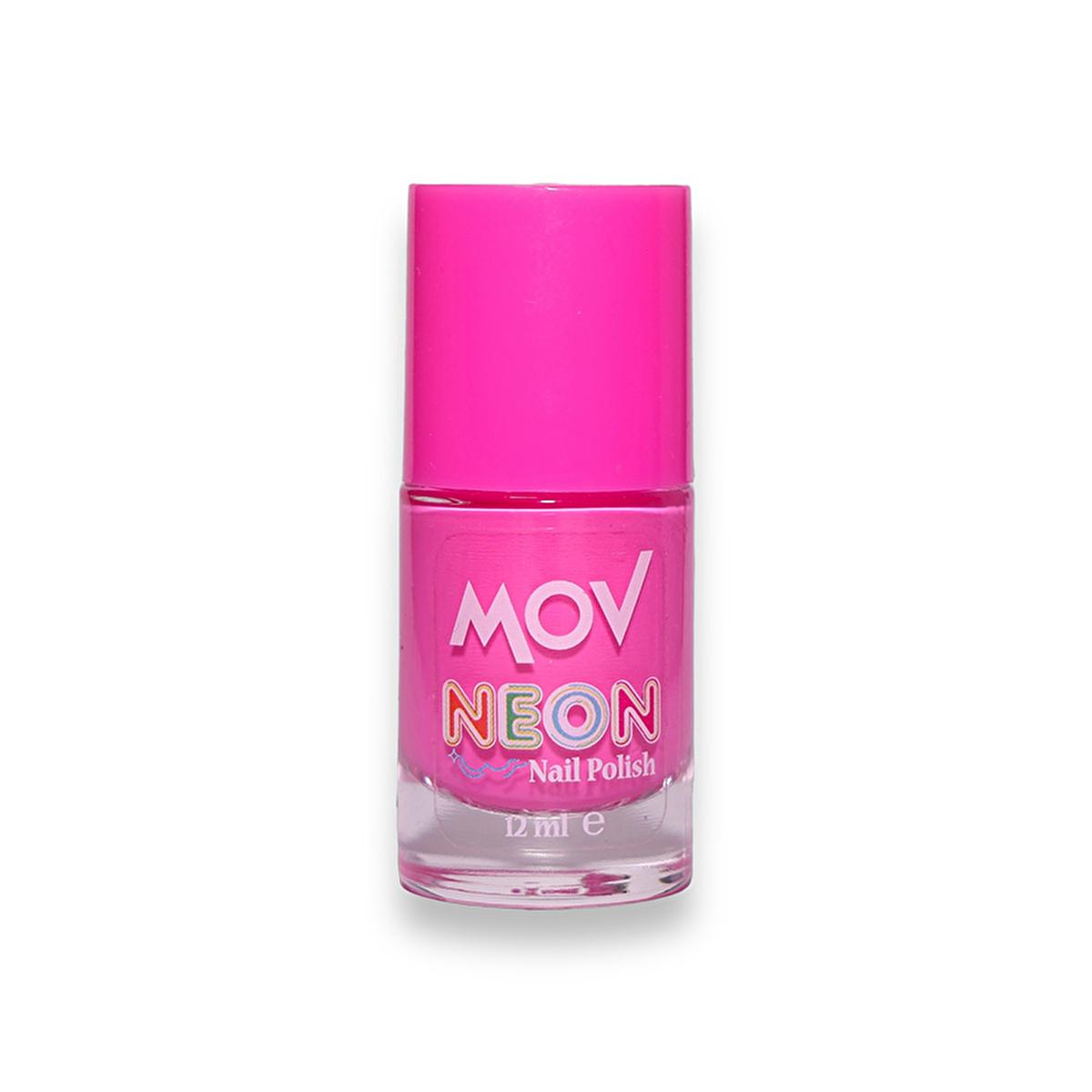 Mov Neon Nail Polish No:07 Pink - Vibrant, Long-Lasting Neon Nail Color by Beauty Care Bag