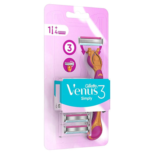 Gillette Simply Venus: Disposable Women's Razor for Sensitive Skin - Close, Comfortable Shave with MoistureRich Band & Microfins by Beauty Care Bag