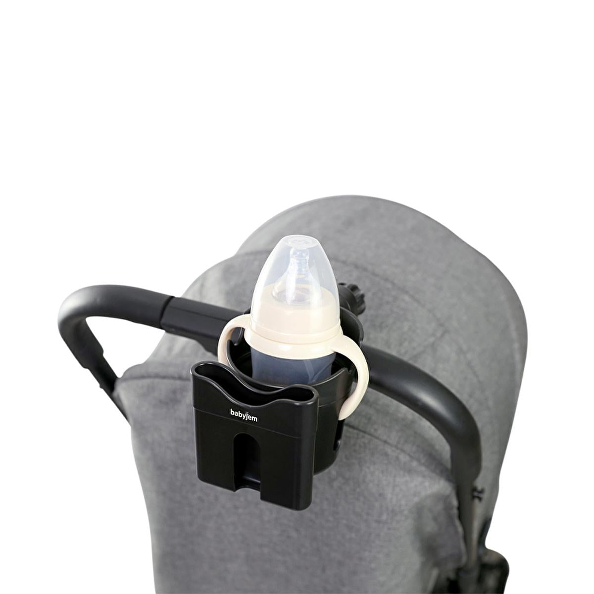 Babyjem 2-in-1 Baby Stroller Cup and Phone Holder - Adjustable, 360-Degree Rotatable, Tool-Free Installation by Beauty Care Bag