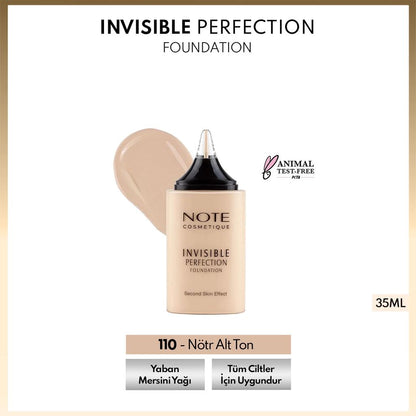 Note Invisible Perfection Foundation with Neutral Undertone 30ml by Beauty Care Bag