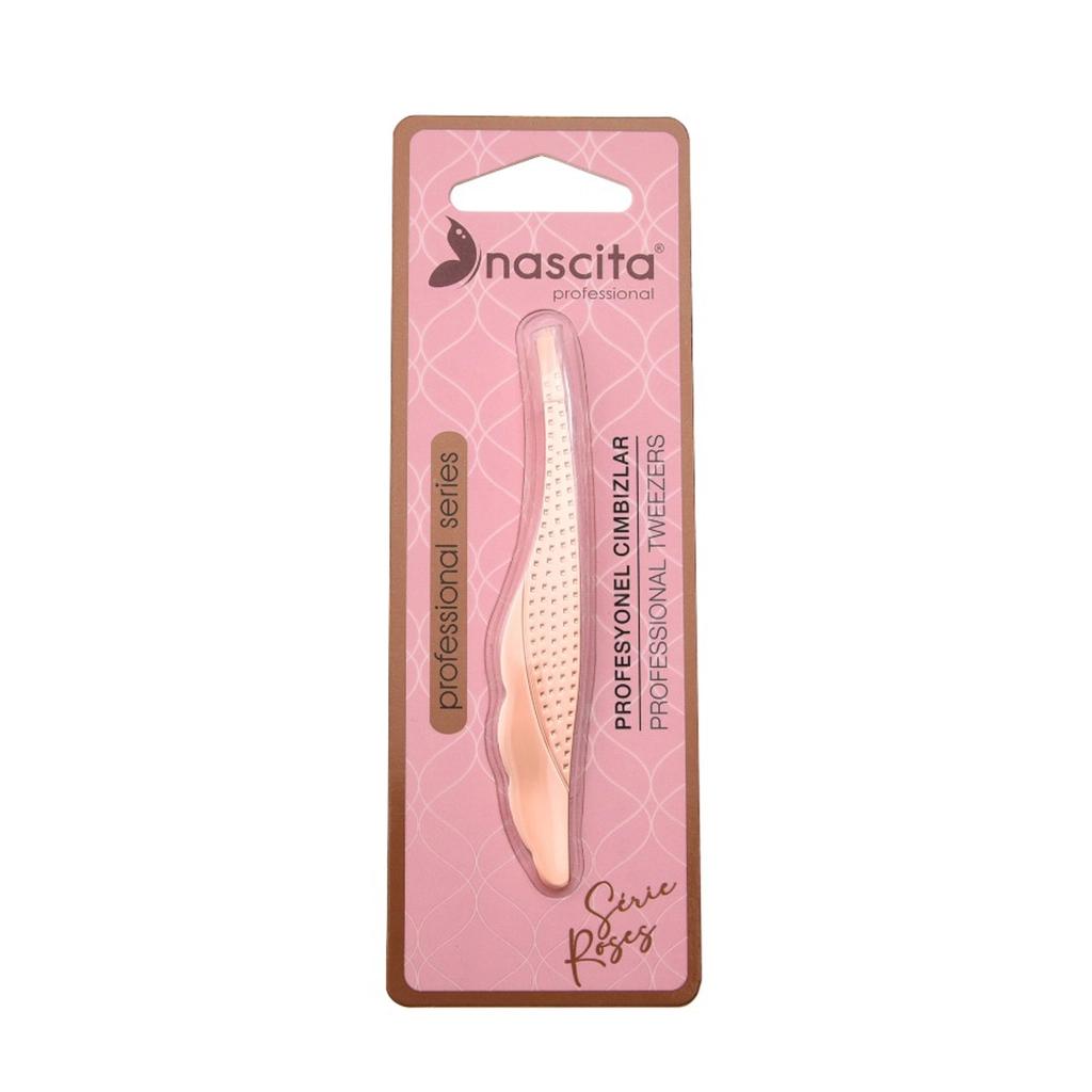 Nascita Rose Series Tweezers 082 for Precise Grooming by Beauty Care Bag