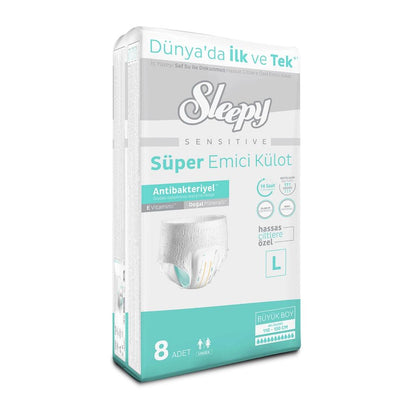 Sleepy Sensitive Super Absorbent Pants Large 8 Pack by Beauty Care Bag