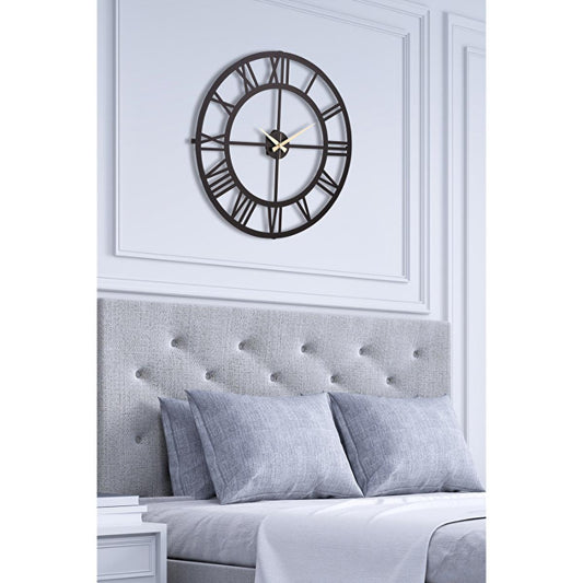 Muyika 41x41cm Silent Metal Wall Clock - Modern Decorative Clock for Home, Roma Design by Beauty Care Bag