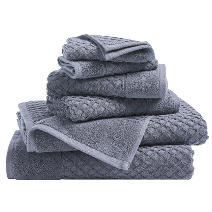 Cotton Diamond Waffle Weave Bath Towel Set - Grayson Collection by Great Bay Home