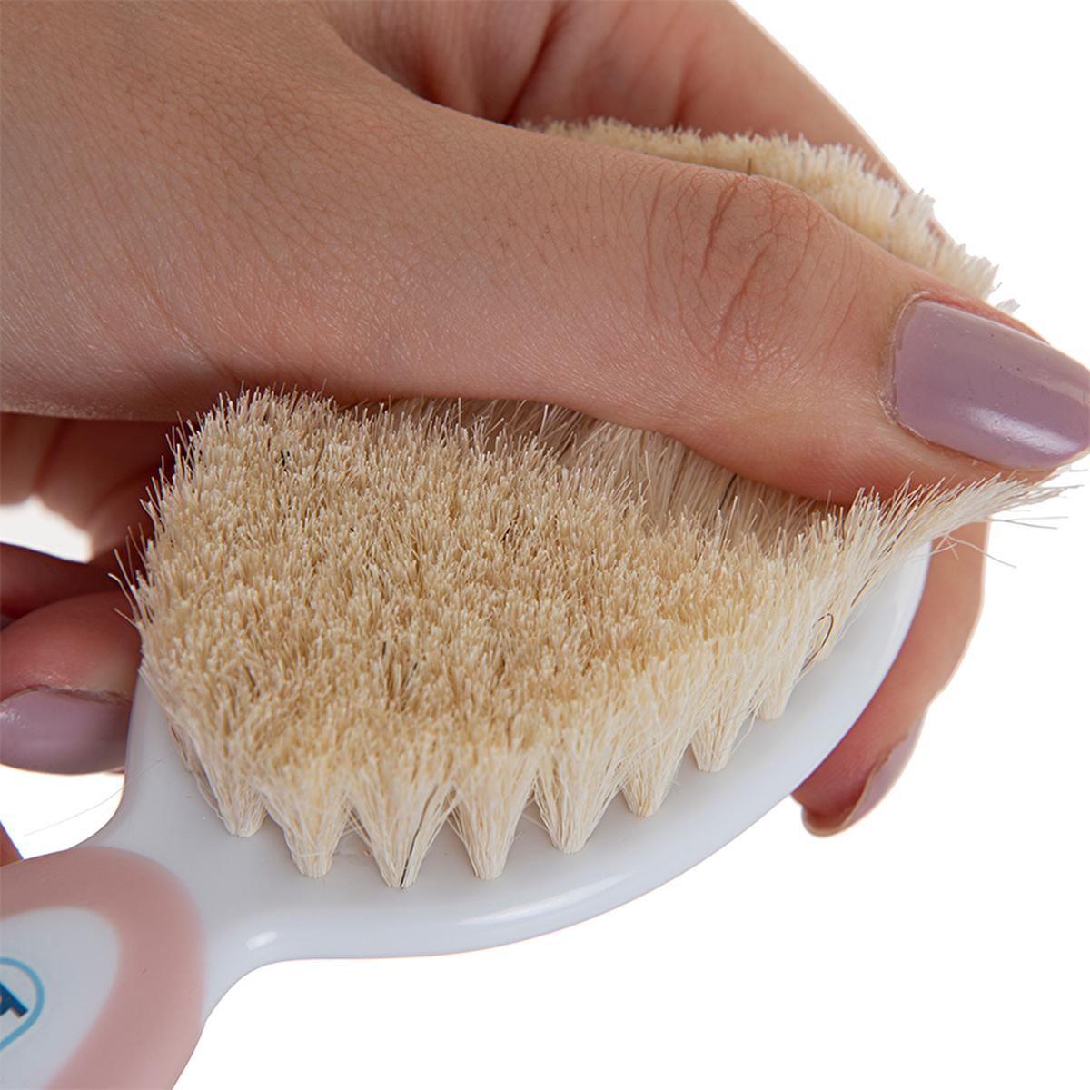 Babyjem Natural Bristle Baby Hair Brush and Comb Set - Gentle Detangling for Infants by Beauty Care Bag