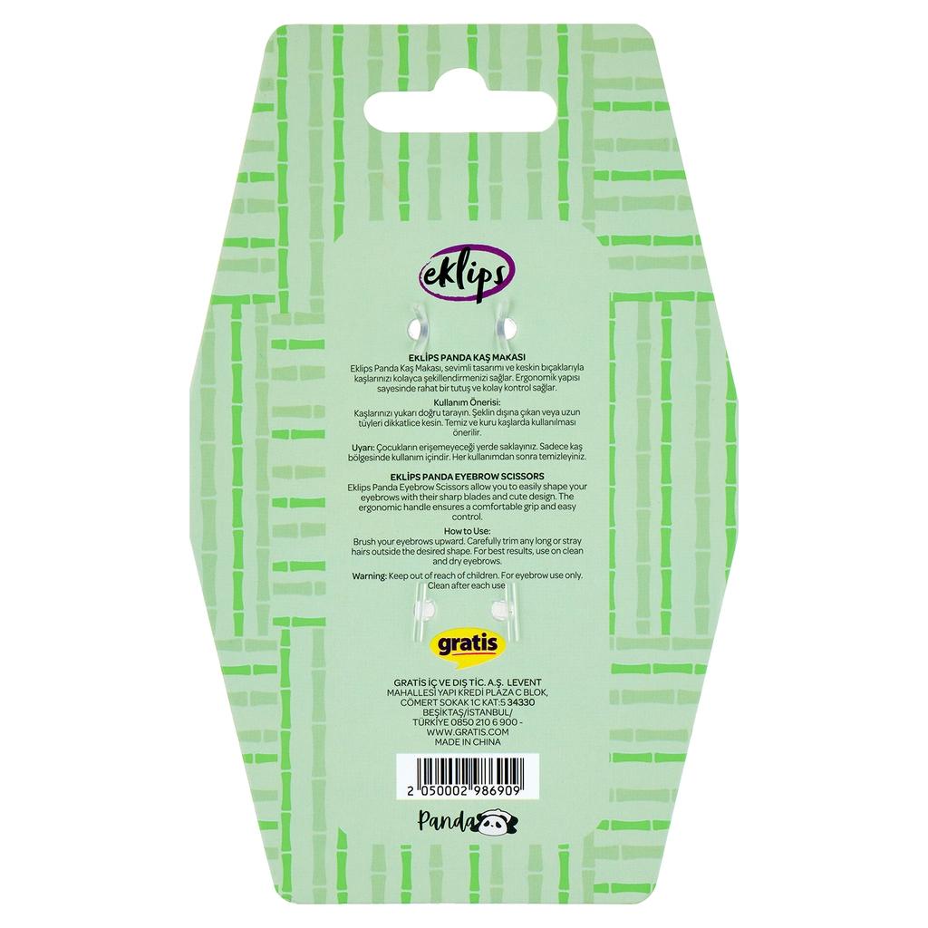 Eklips Panda Eyebrow Scissors for Precise Grooming by Beauty Care Bag