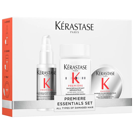 Premi�re Hair Repair Kit for Damaged Hair: Decalcifying, Strengthening, Anti-Breakage Treatment with Citric Acid, Glycine & Peptide, Sulfate-Free by Beauty Care Bag