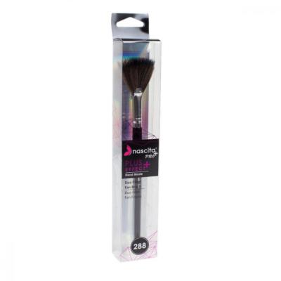 Nascita Pro Plus Duo Fiber Fan Makeup Brush for Powder, Bronzer & Highlighter Application by Beauty Care Bag