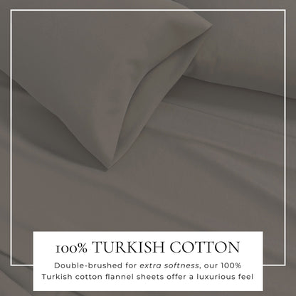 Cotton Solid Flannel Sheet - Nordic Collection by Great Bay Home