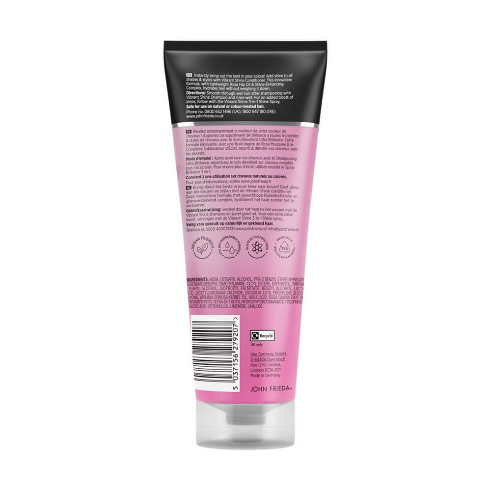 John Frieda Vibrant Shine Conditioner for Glossy Hair 250ml by Beauty Care Bag