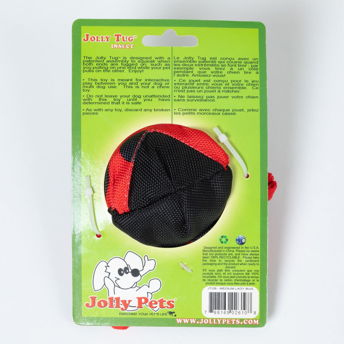 Jolly Pets Jolly Tug&trade; Insect Medium Dog ToyDog ToyTorqelo.com