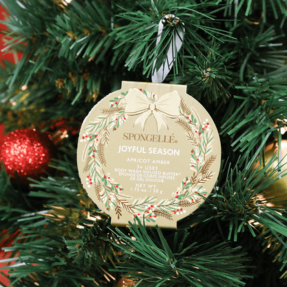 Joyful Season - Apricot Amber | Holiday WreathBody Wash Infused BufferTorqelo.com